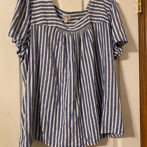 Blue and white stripped shirt